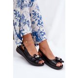 Boto Ladies Sandals With Decorative Flower Black Divonne | Shoptok.si