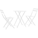  3-dijelni bistro set čelični bijeli | shoptok.hr