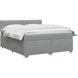  Boxspring krevet s madracem Svjetlosiva 160 x 200 cm Tkanina | shoptok.hr