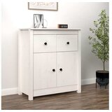  Komoda bijela 70 x 35 x 80 cm od masivne borovine | shoptok.hr