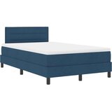  Postelja z vzmetnico z vzmetnico Modra 120 x 190 cm blago, (5000127429) | Shoptok.si