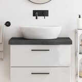  Kupaonska radna ploča tamnosmeđa 80x40x(2-6) cm masivno drvo | shoptok.hr