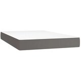  Box spring postelja z vzmetnico siv 120x200 cm umetno usnje, (20900917) | Shoptok.si