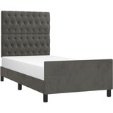  Okvir za krevet bez madraca tamnosivi 90x190 cm baršunasti | shoptok.hr