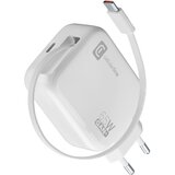 Cellular Line Hišni polnilec navijalni GAN USB-C 65W, bel, (5000091238) Cene