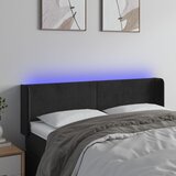 vidaXL LED uzglavlje crno 147x16x78/88 cm baršunasto Cijene