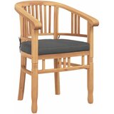  Stolica s jastukom 2 pcs Smeđa 63 x 58 x 89 cm Čvrsto teak drvo | Eponuda.com