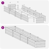  Povišeni vrtni krevet Antracit 320 x 40 x 24 cm | shoptok.hr