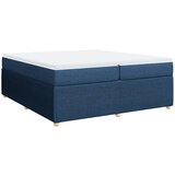 vidaXL Krevet s oprugama i madracem plavi 200 x 200 cm od tkanine Cijene