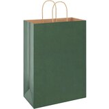  Papirnate vrećice 250 kom s ručkama zelene 32x17x44 cm | shoptok.hr