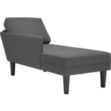 vidaXL Chaise Lounge z blazino Temno siva Corduroy tkanina Cene