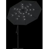  Konzolni vrtni suncobran LED s čeličnim stupom 300 cm crni | Eponuda.com