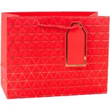  Geometric Gift Bag Gold Lines 23 x 18 x 10cm | shoptok.hr