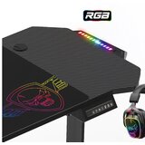 Spirit Of Gamer igralna miza - headquarter 800 (mdf plošča, kovinske noge, črna, rgb led osvetlitev ozadja, 140 x 60 x 1,6 cm) | Shoptok.si