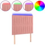 The Living Store led posteljno vzglavje roza 90x5x118/128 cm žamet - led vzglavje, (21418635) | Shoptok.si