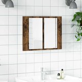  LED kupaonski ormarić s ogledalom boja hrasta 60x12x45cm drveni | shoptok.hr