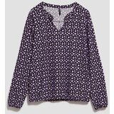 Marisse Patterned V-Neck Blouse In Lavender | shoptok.hr