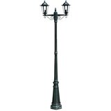 vidaXL Vrtna stupna svjetiljka 215 cm tamnozelena/crna aluminijska | shoptok.hr