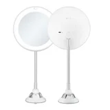 Ogledalo kozmetičko Smile LED okruglo s vakumom 17 cm – Bijelo