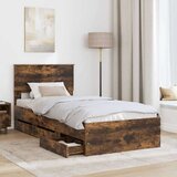  Okvir za krevet s ladicama Dimljeni hrast 90 x 190 cm - Dimljeni hrast 90 x 190 cm | shoptok.hr