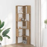  Kutni regal z knjige 5 razine artisian hrast 50x50x179cm drveni | shoptok.hr