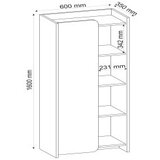 Hanah home Bookshelf, bež Slike