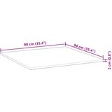 Stolna ploča četvrtasta 90x90x2 cm od masivnog drva bagrema | shoptok.hr