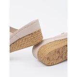 GOODIN Beige women's wedge flip-flops | shoptok.hr