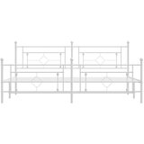 Metalni okvir kreveta uzglavlje i podnožje bijeli 200x200 cm | shoptok.hr