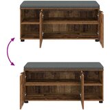  Klupa za hodnik s jastukom Staro drvo 100 x 38 x 46 cm | shoptok.hr