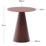 Kave Home Okrugao pomoćni stol sa staklenom pločom stola ø 50 cm Wilshire – | shoptok.hr
