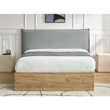 Bobochic Paris Svetlo siva oblazinjena oblazinjena/iz iverne plošče zakonska postelja s prostorom za shranjevanje z letvenim dnom 180x200 cm Charlie – | Shoptok.si