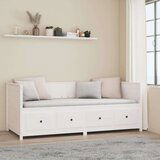  Dnevna postelja bela 80x200 cm trdna borovina, (21157790) | Shoptok.si