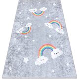 RugsX Preproge JUNIOR 52063.801 pralna preproga Mavrica, oblaki z 120x170 cm Siva | Shoptok.si