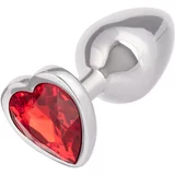 California Exotics Jewel Heart Plug Small Ruby