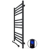  Kupatilski merdevinski radijator sa termostatom AVANGARD, 227 W, 120 x 48 cm, crna, leva | Eponuda.com