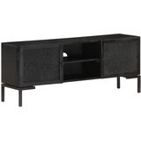 TV ormarić crni 115 x 30 x 46 cm od masivnog drva manga | Eponuda.com