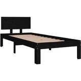  Za krevet crni masivno drvo 75x190 cm 2FT6 jednokrevetni | shoptok.hr