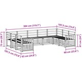 Sekcijska garnitura 9 pcs Prirodna | Eponuda.com
