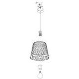 Eglo 55696 - viseći luster kirkcolm na sajli 1xE27/60W/230V bež | Eponuda.com