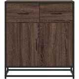 vidaXL Komoda rjavi hrast 68x35x76 cm inženirski les in kovina | Shoptok.si