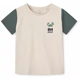 Liewood Otroška bombažna majica Apia Baby Placement Shortsleeve T-shirt turkizna barva