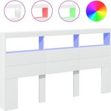 Maison Chic posteljno vzglavje - vzglavna omarica - nočna omarica led bela 180x17x102 cm, (21704147) Cene