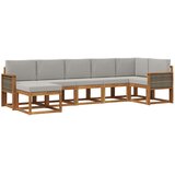 vidaXL Zunanja garnitura za sedenje 7 pcs Naravna in svetlo siva, (5000282066) | Shoptok.si