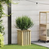 vidaXL vrtni sadilnik s podstavek 33x33x45 cm Impregniran les bor | Shoptok.si