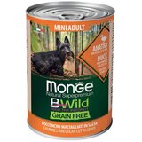 Monge bwild grain free mini adult dog duck - vlažna hrana sa pačetinom, bundevom i tikvicama (400g) Cene