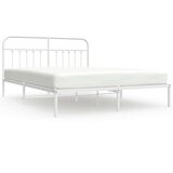 Metalni okvir za krevet s uzglavljem bijeli 180x200 cm | shoptok.hr