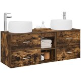  Set namještaja za kupaonicu 3 kom. Dimljeni hrast Smeđa 49.5 x 44.5 x 66 cm | shoptok.hr
