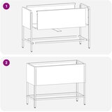 vidaXL Olivno zelena Kovina 60 x 26 x 45 cm Cvetlični zabojniki | Shoptok.si