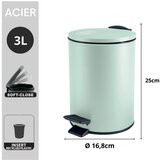 Spirella Mentolno zelen jeklen koš za smeti s pedalom 3 l Adelar – | Shoptok.si